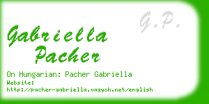 gabriella pacher business card